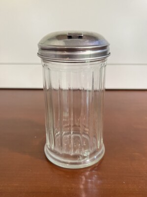 Vtg GEMCO Commercial Style RIBBED GLASS Sugar Shaker lot jr