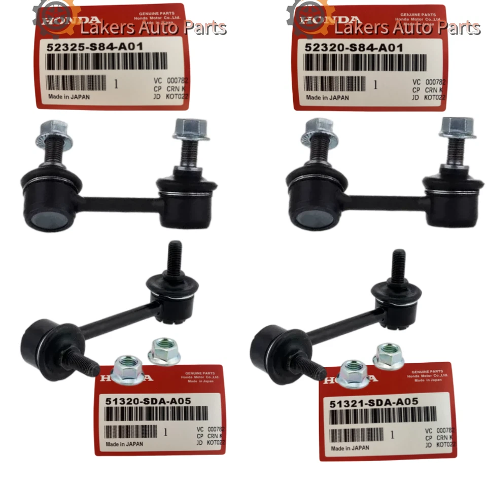 Juego de 4 eslabones estabilizadores de barra estabilizadora delantera y trasera OEM para Honda Accord Acura TL Foto 2 de 4