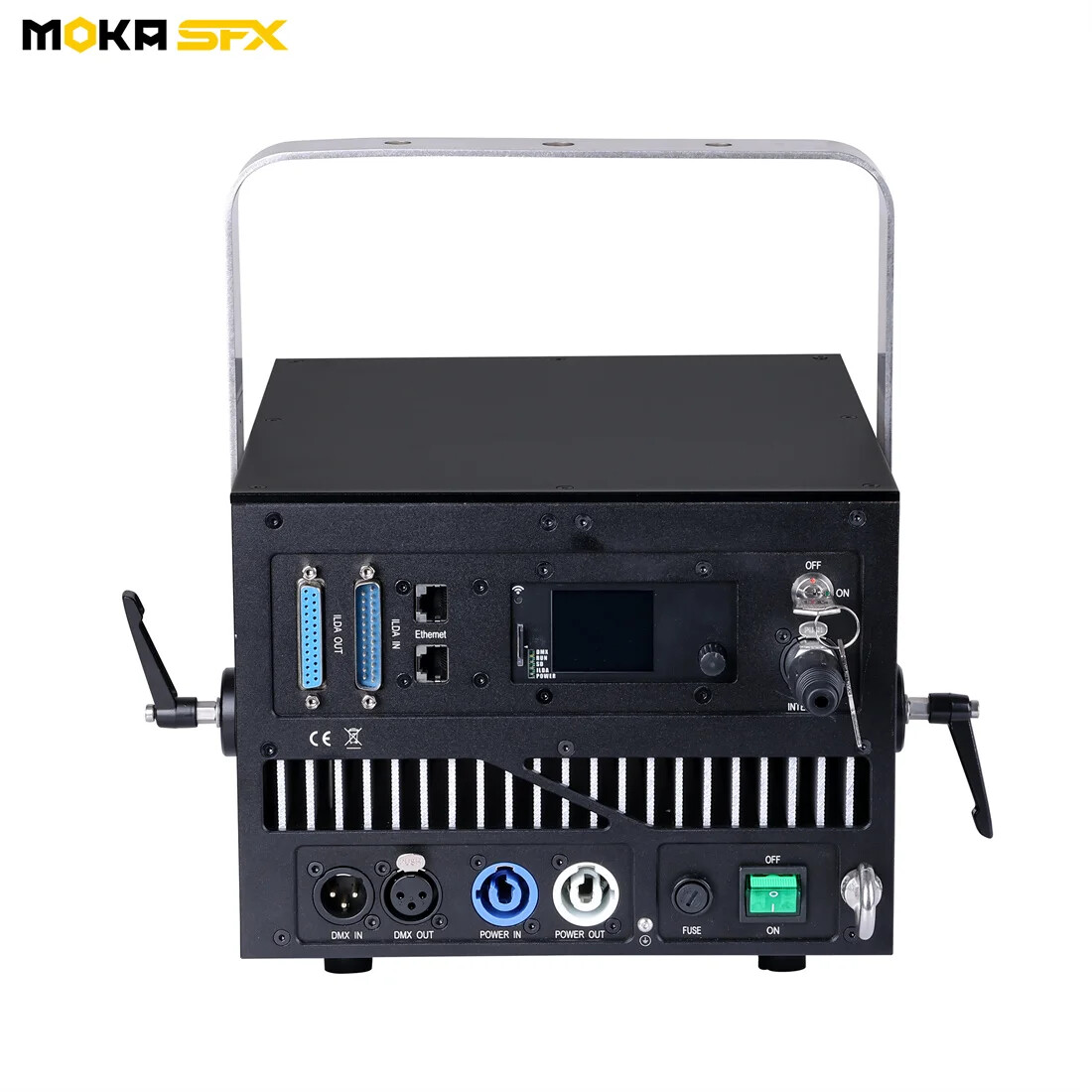 MOKA 15W Laser Light w Flight Case RGB Animation Laser Projector Pro for Stage