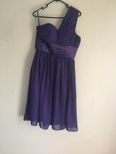 PURPLE ONE SHOULDER EVENING DRESS SIZE 12