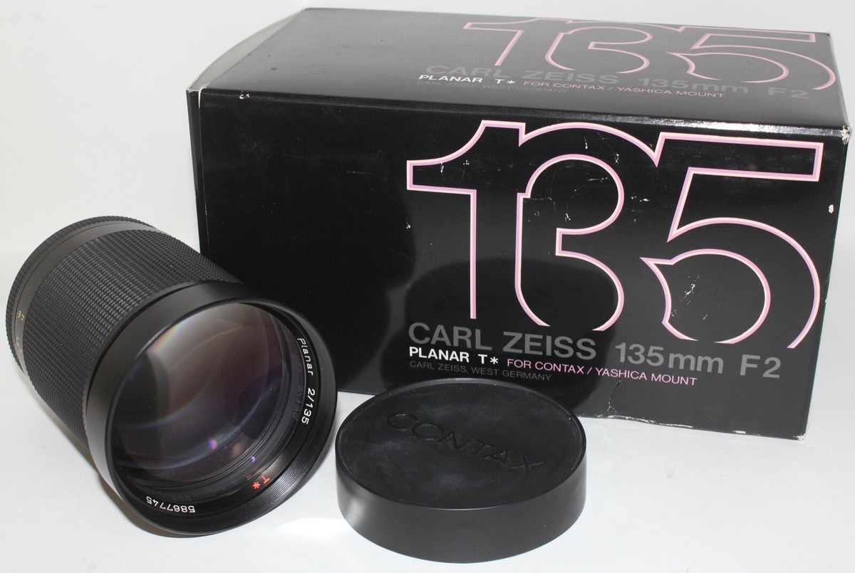 Carl Zeiss 135mm F/2 Planar T Objektiv für Contax Yashica OVP | eBay