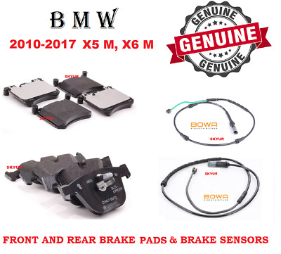 BMW Front & Rear Brake Pad Set With Sensors For X5 X6 M E70 E71 F15 F16 Genuine