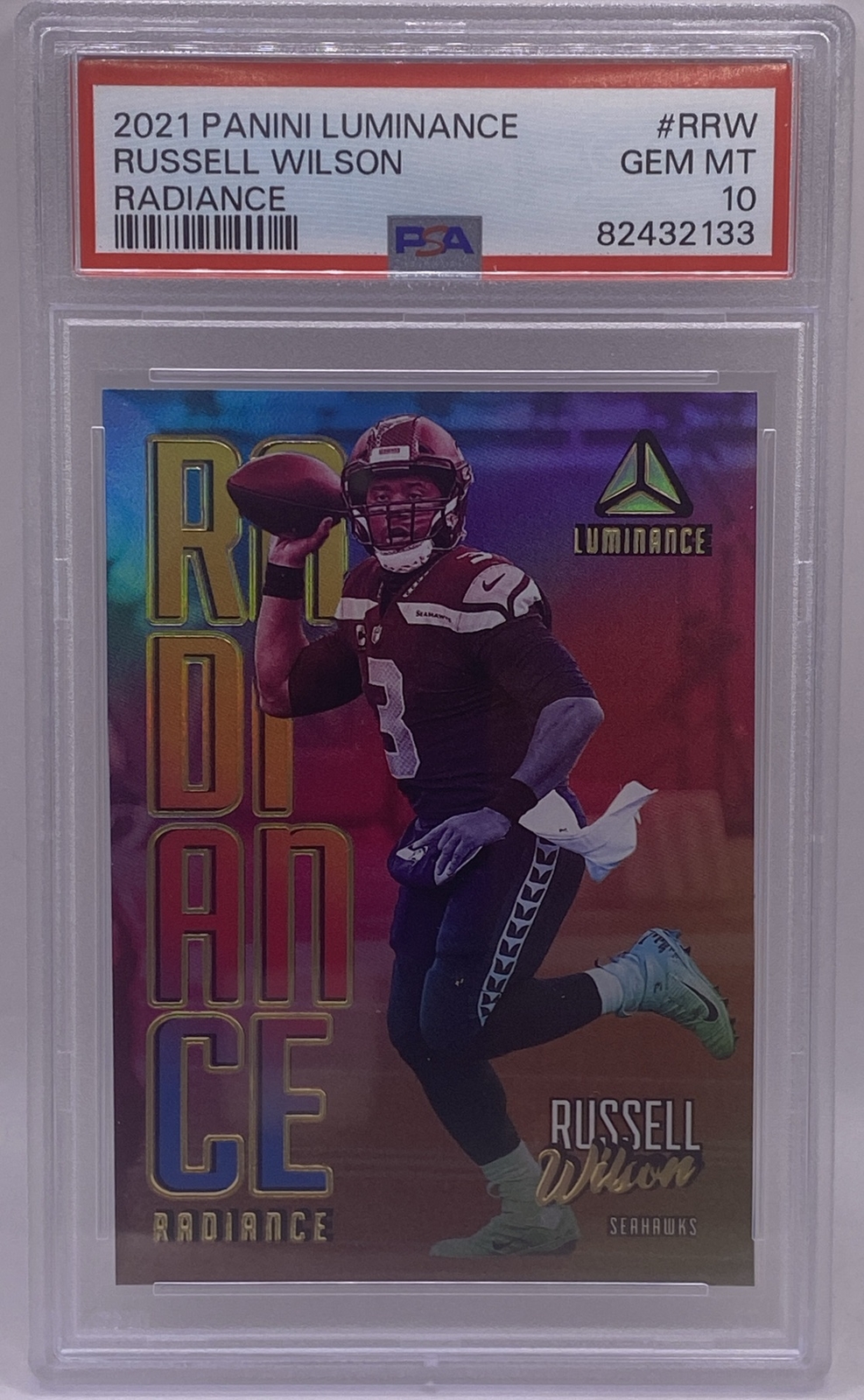 2021 RUSSELL WILSON Luminance Radiance R-RW SSP PSA 10 GEM Mint Seahawks