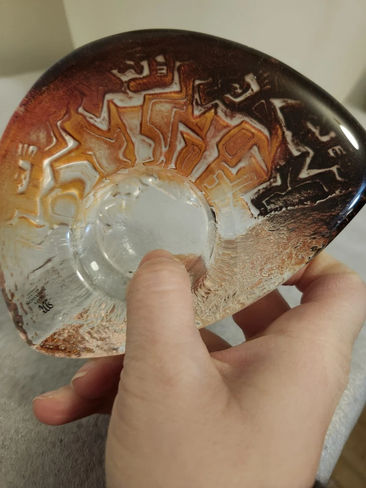 Candelabro MATS JONASSON SUECIA ARTE EN VIDRIO 'FIREDANCE' LUZ DE TÉ Foto 4 de 4