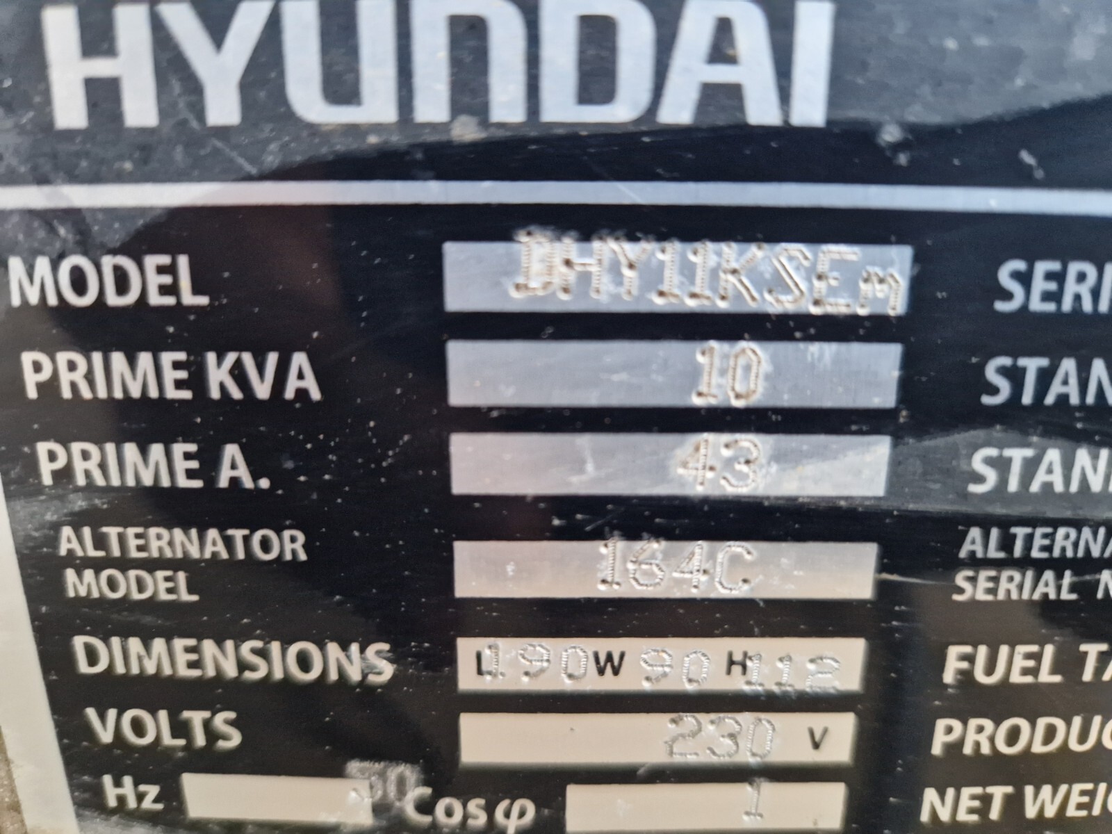 hyundai generator diesel eBay