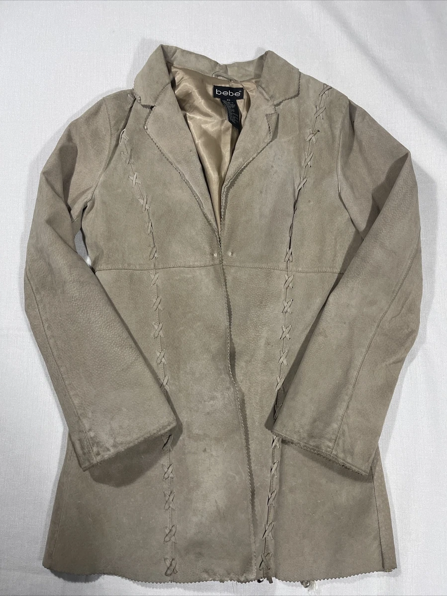 Bebe genuine leather best sale jacket
