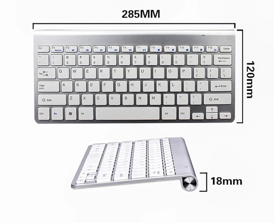 KEYBOARD MOUSE SET MINI WIRELESS WATERPROOF 2.4G COMPATIBLE iOS WINDOWS ✅BK04✅ - Image 3 of 4