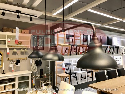 ikea  agunnaryd ペンダントライト New IKEA AGUNNARYD 3 Black Pendant E26 Lamp 122 cm (48 