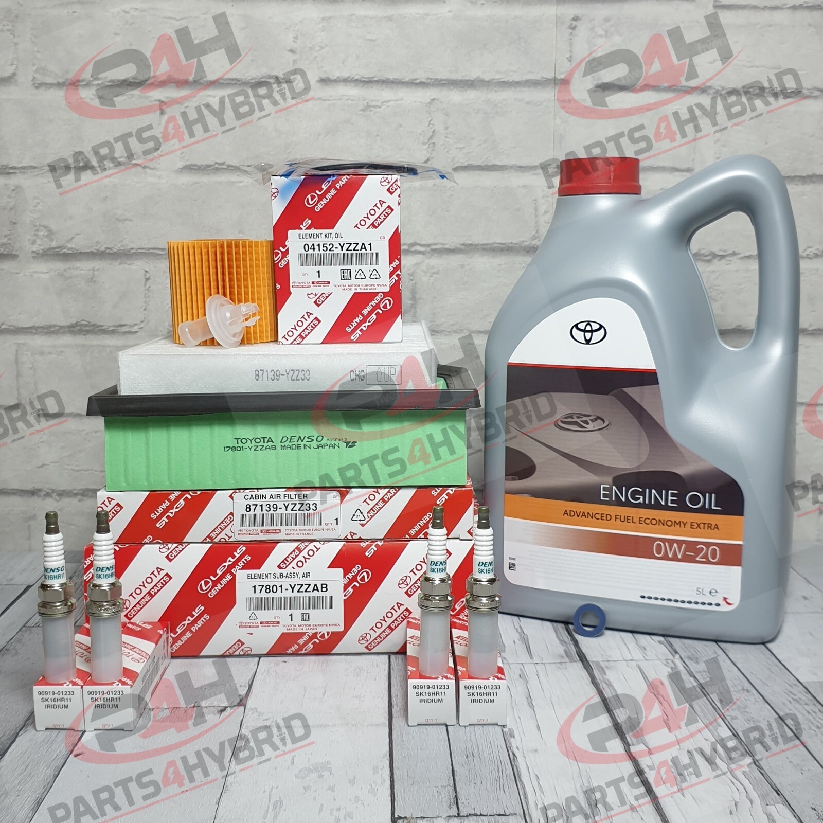 Genuine Toyota Vellfire Service Kit AGH35 2.5L 2015-2021 With Spark Plugs & 0W20