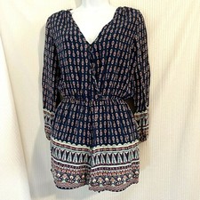 Womens Romper Elastic Waist Size M