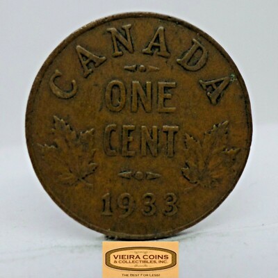 1933 Canada One Cent, Free Shipping -  #C19395NQ