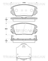 Bremsbelagsatz Scheibenbremse Triscan 8110 43033 FüR Hyundai KIA Tucson JM 5 NF