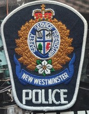 VINTAGE B.C. BRITISH COLUMBIA CANADA NEW WESTMINSTER POLICE DEPARTMENT PATCH HTF