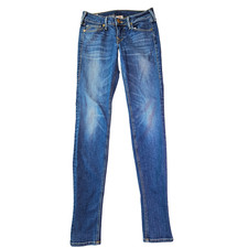 True Religion Skinny WELP75M47 Womens 27 Low Rise Made In USA Medium Wash Jeans