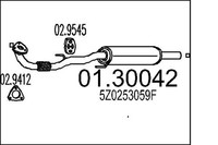 VorschalldäMpfer MTS 01.30042 FüR 5Z3 5Z1 VW FOX 5Z4 5Z5