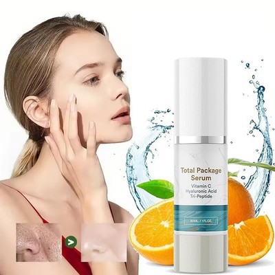 Total Package Serum, All-In-One Vitamin C,Hyaluronic Acid, Peptides Serum - 2025