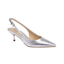 Women's Jewel Badgley Mischka Ilana Pointed Toe Pumps Silver Textile