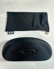 Oakley Ballistic Nylon Semi Hard Sunglass Case Black Zip Around Clamshell Logo