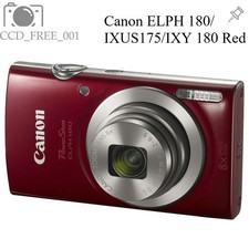 Canon PowerShot ELPH 180/ IXUS175 Digital Camera Red 20.0MP 8x Optical Zoom WiFi