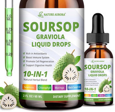 Soursop Drops - 10 in 1 Soursop Bitters Liquid, 2000Mg Soursop Extract with Sea