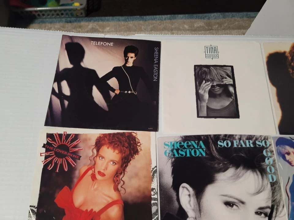Lot of 25 Picture Sleeves Only 45 RPM Bangles, Heart, Dolly, We are the World. - Image 3 of 4