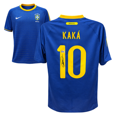 Ricardo Kaka Signed Brazil FC Away Soccer Jersey #10 with Beckett