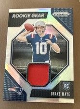 Drake Maye 2024 Panini Prizm Rookie Gear Prizms Silver Jersey RC