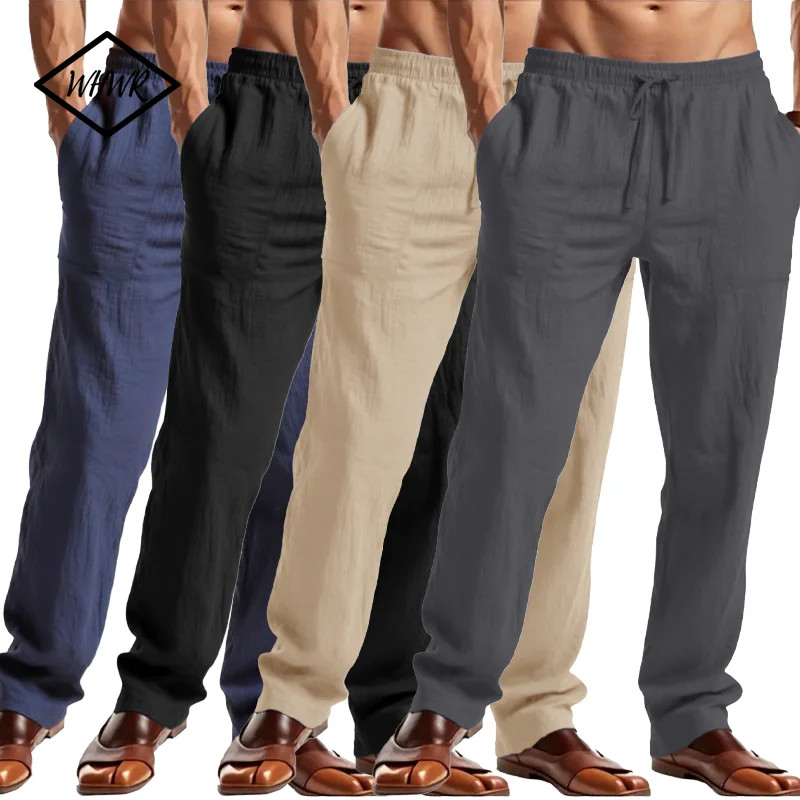 Spring Yoga Pants Casual Men Clothing Sweatpants Fashion Mens Wide Pants Korean-image