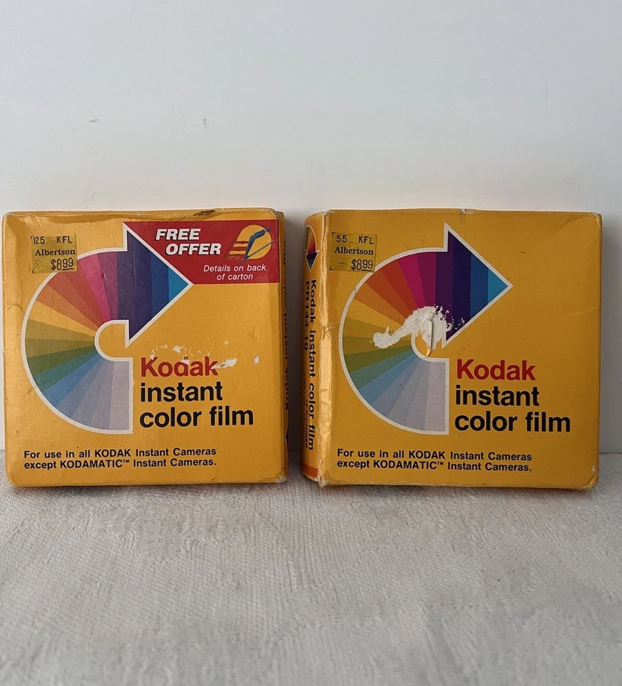 KODAK INSTANT COLOR FILM 2 Pack 10 PHOTOS PR144-10 EXP Expired 83/84 Sealed - Image 2 of 4