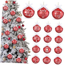 Zhanmai Pcs Teacher Christmas Ornaments Bulk Teacher Appreciation Gift Xmas 36