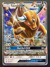 Carta Pokémon Holo Tauros GX 100/149 Sole e Luna Ultra Rara Quasi Nuova