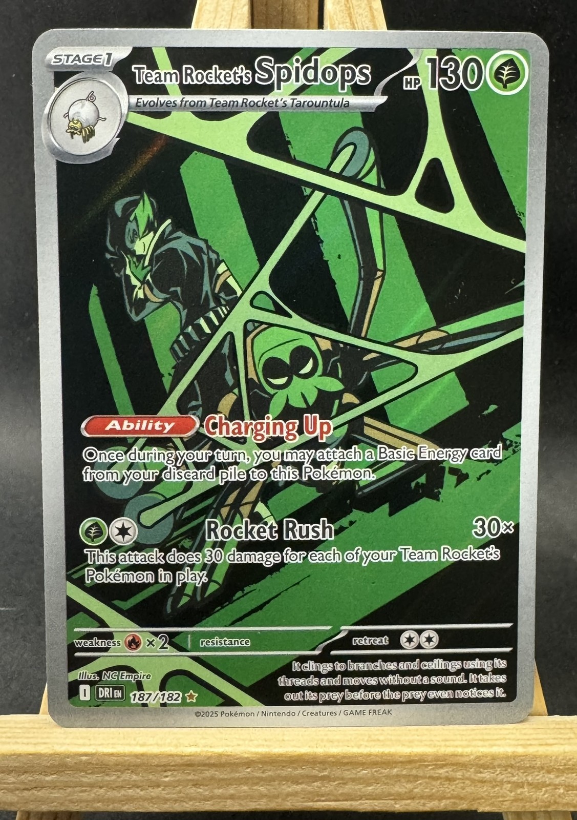 Team Rocket's Spidops Illustration Rare Pokemon SV10: Destined Rivals 187/182 NM