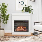 Ameriwood Home Mateo Electric Fireplace w/ Mantel & Touchscreen Display in White