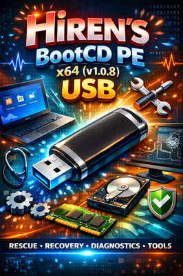 Hiren's BootCD PE x64 (v1.0.8) USB