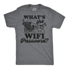 Mens Funny T Shirts Whats The Wifi Password Sarcastic Retro Graphic Novelty Tee