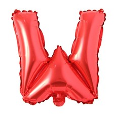 16" inch Single Red Alphabet Letter number Balloons Aluminum Hanging Foil Fil...