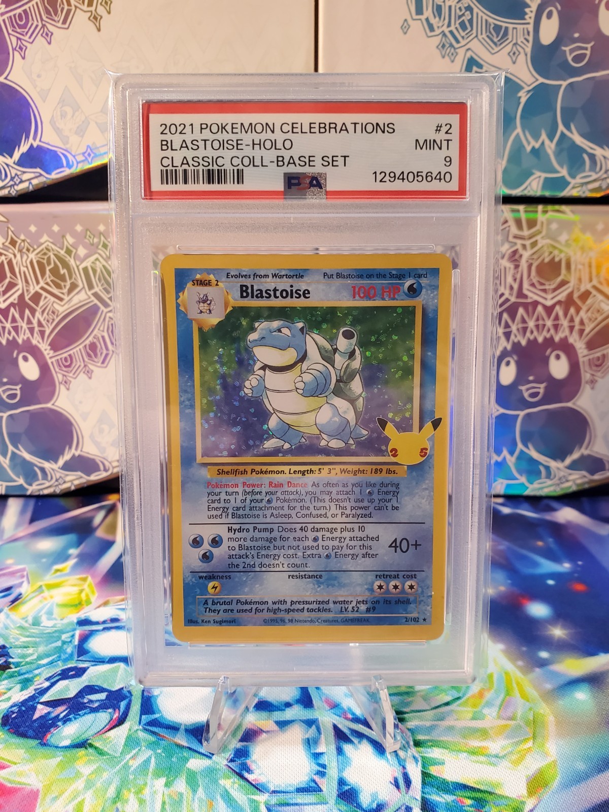 2021 Pokemon Celebrations Classic Blastoise Holo #2/102 – PSA 9 (MINT)