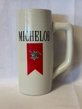 Michelob Label Square Handle Stein CS25 1976 Ceramarte Brazil 6 5/8"