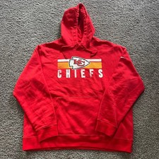 Nike Kansas City Chiefs Sweatshirt Pullover Hoodie Red NFL Mahomes Men  s Sz 2XL