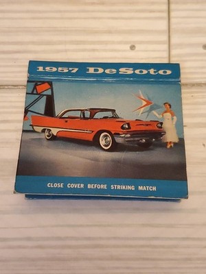 VTG Matchbook Cover 1957 Desoto Laney Sales & Service Ambridge PA 