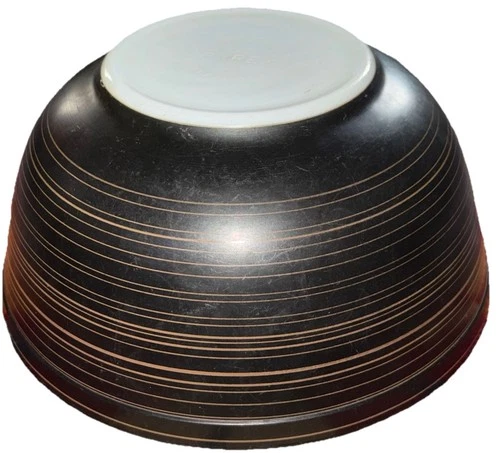 Vintage 1964-65 Pyrex Terra Matte 403, 2 1/2 Qt. Nesting Mixing Bowl Brown Black