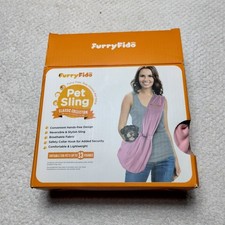 Classic Pet Sling Carrier Pink Reversible Cotton Small Dog Cat up to 13 lbs Pink
