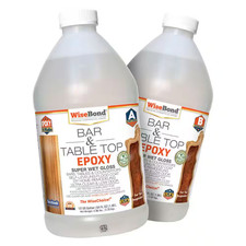 1 Gal. Clear Bar and Table Top Wood and Concrete 1:1 Ratio Counter Top Epoxy Kit