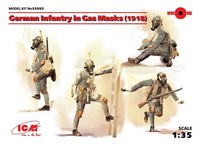 Icm 35695 Figuren German Infantry In Gas Masks 1918, Spiel