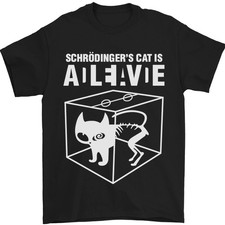 Camiseta De Hombre De Ciencia Geek Nerd De Schrodinger 100% Algodón