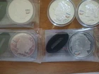 LOT OF 7 1 OZ .999 SILVER EMOJI ROUNDS