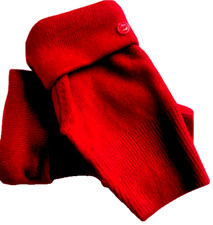 FINGERLOSE HANDSCHUHE ROT MERINOWOLLE KASCHMIR M - L MEDIUM - GROSSE ARMSTULPEN MANSCHETTE