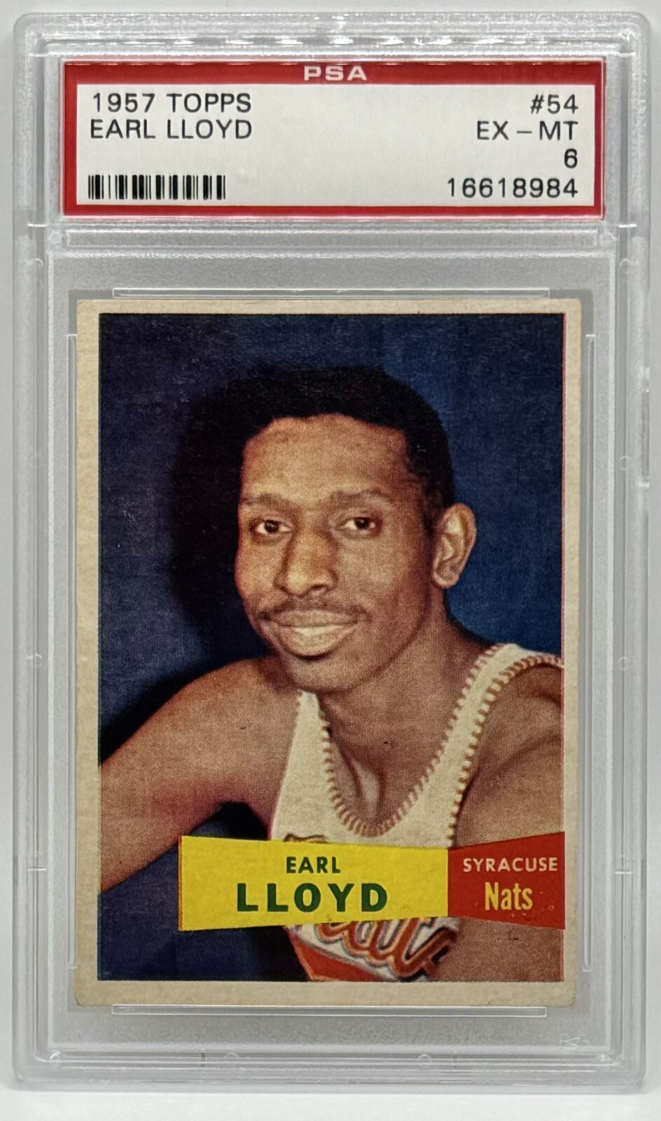 1957 Topps Basketball #54 Earl Lloyd PSA 6 EX