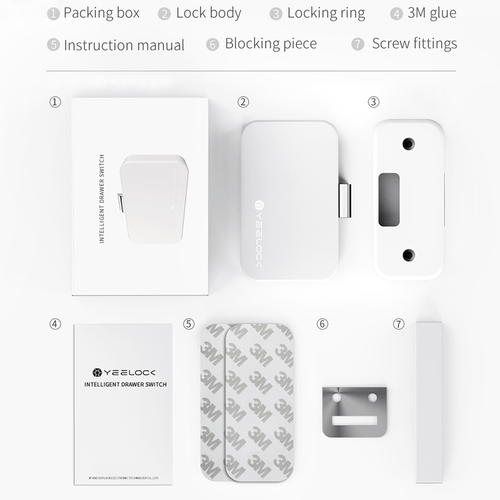Keyless Drawer Lock with Bluetooth and APP Easy to Install Electronic Smart Lock - Picture 10 of 10