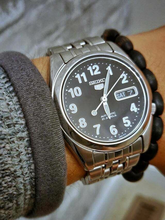 Seiko 5 SNK381K1 Automatic Black Analog Numeral Stainless Seiko 5 SNK381K1 Automatic Black Analog Numeral Stainless